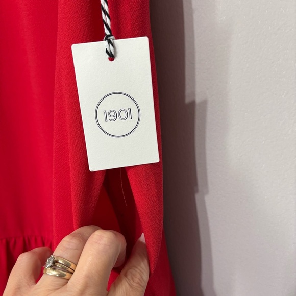 1901 Vibrant Red Casual Dress - Picture 3 of 7